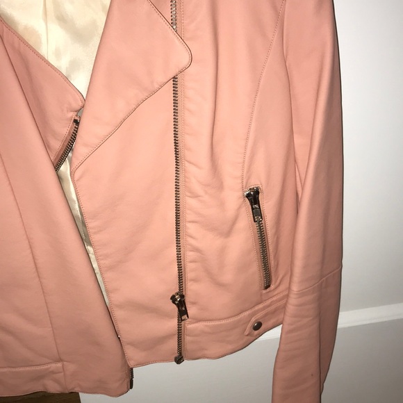 Pale pink faux leather jacket - Picture 2 of 4